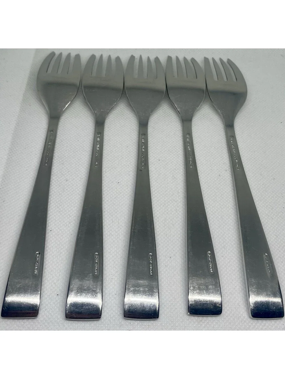 (5) Lyon New Charm Stainless Salad Fork Lot ~ 7”
